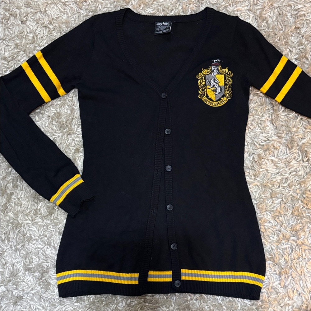 Black and Yellow Cardigan Sweater